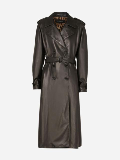 Dolce & Gabbana Plongé lambskin trench coat