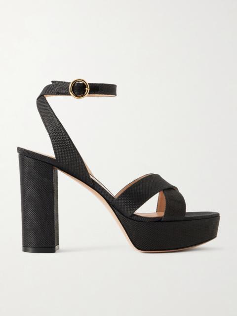 Gianvito Rossi Sabrina Haiti 70 Raffia Platform Sandals