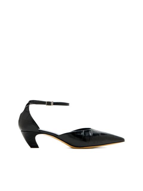 LE MONDE BÉRYL 45mm crocodile-effect pumps