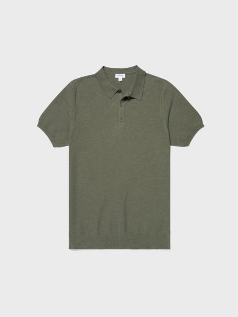 Sunspel Knit Polo Shirt