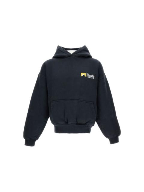 Rhude hooded ribbed-cuff sweatshirt