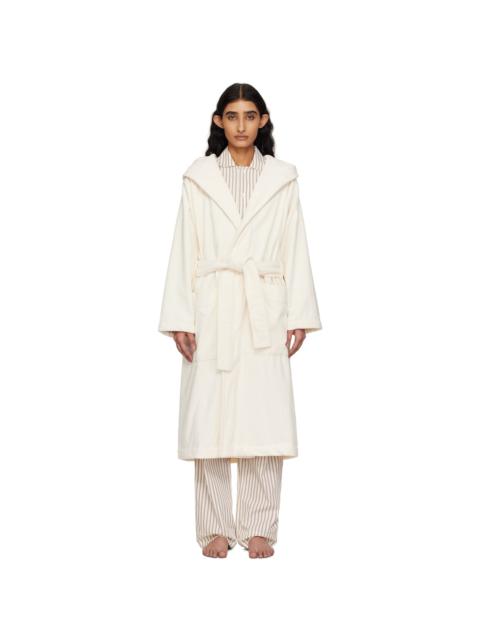 TEKLA Off-White Hooded Bathrobe