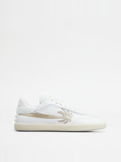 Tod's TOD'S TABS SNEAKERS PALM ANGELS IN LEATHER - WHITE, GOLD