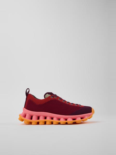 CAMPER Camper x SUNNEI - PELOTISSIMA Burgundy, Pink and Orange Textile Sneakers for Women.