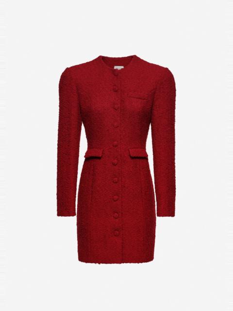 MAGDA BUTRYM Tailored bouclé dress in red