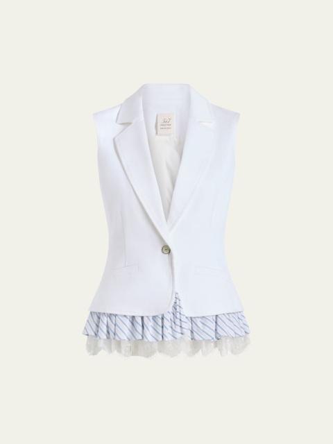Cinq à Sept Roxie Le Petit Ruffle Denim Vest