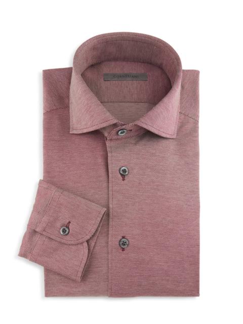 CORNELIANI Men's Cotton Pique Shirt - Rose