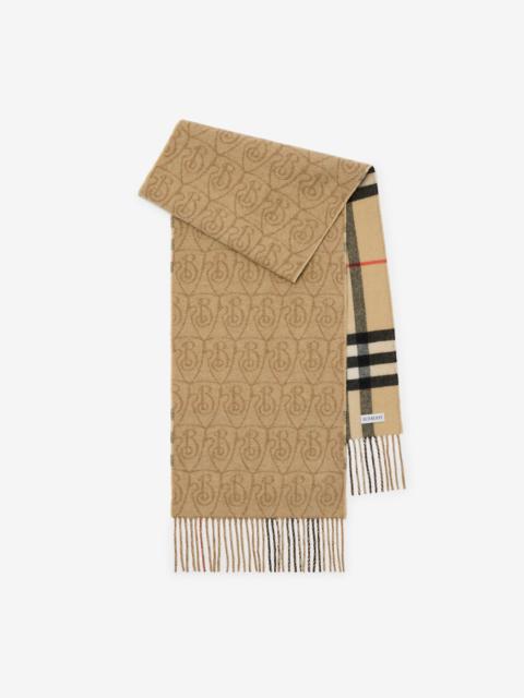 Reversible B Shield Cashmere Scarf