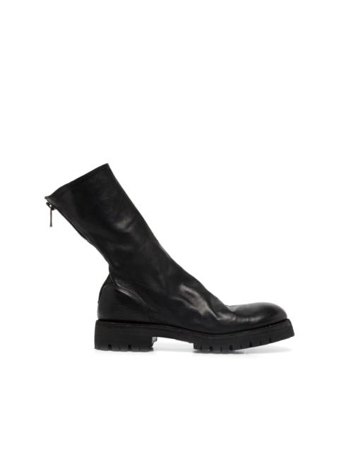 Guidi zip-fastening leather ankle boots