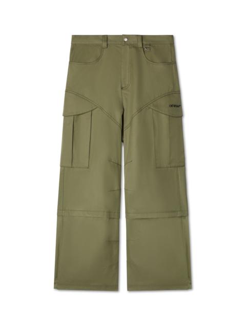 Military Green Cotton Arrow Cargo Pants