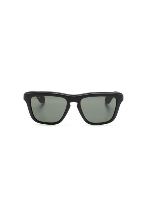 GUCCI logo-engraved square-frame sunglasses