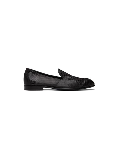 Black Embossed Loafers