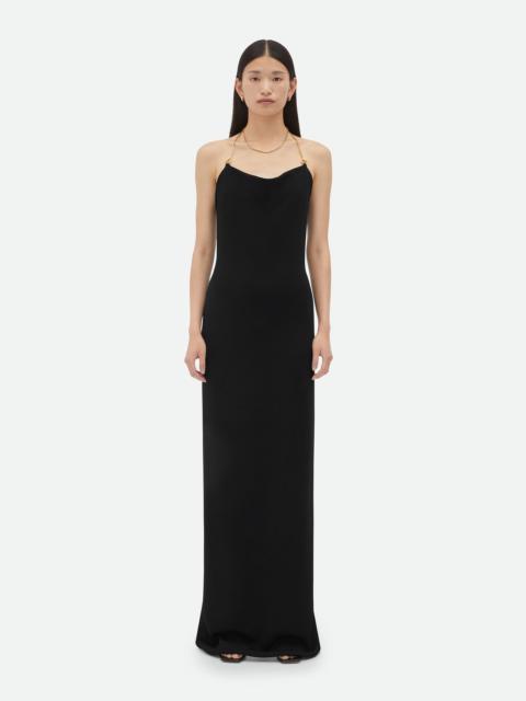 Viscose Long Dress With Chain Detail