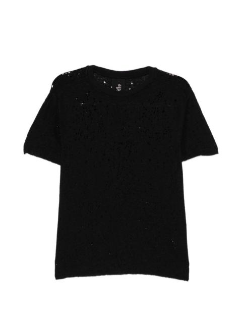 thom/krom distressed-effect T-shirt