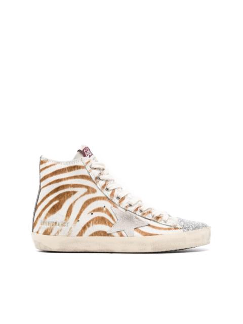 Mid Star zebra-print sneakers