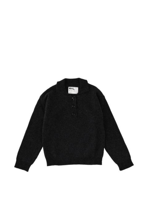 MARGARET HOWELL button collar polo shirt