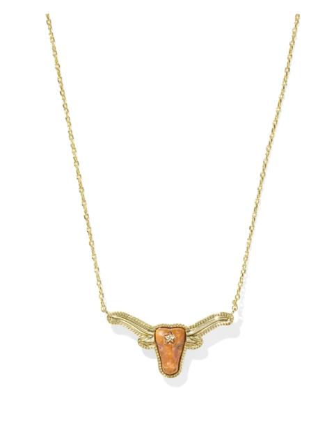 KENDRA SCOTT Longhorn Gold Short Pendant Necklace