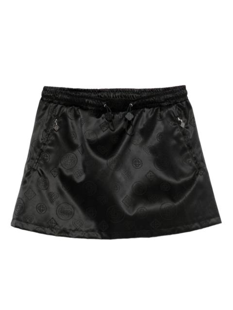 CASABLANCA drawstring patterned mini skirt