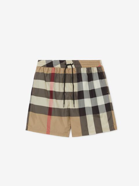 Burberry Check Drawcord Swim Shorts