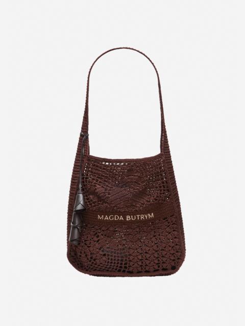 MAGDA BUTRYM Magda Butrym crochet tote bag in brown