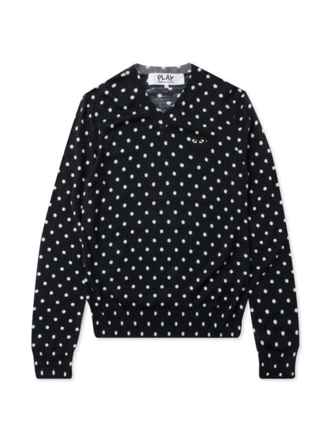 Comme des Garçons PLAY COMME DES GARCONS PLAY POLKA DOT SWEATER - NAVY