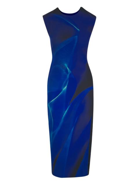 AKRIS printed midi dress