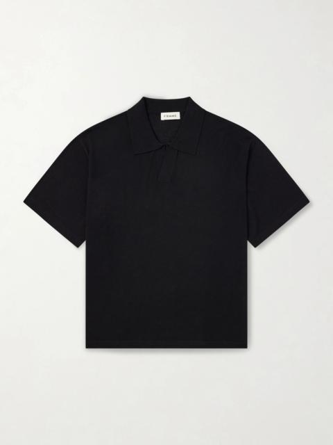 FRAME Knitted Cotton Polo Shirt