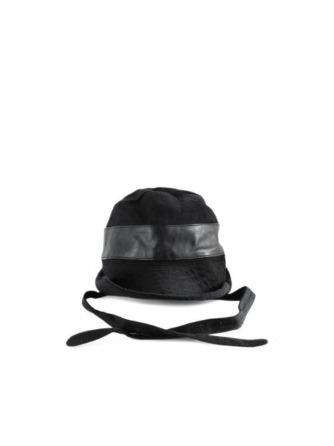 Ziggy Chen Hybrid leather-trim bucket hat