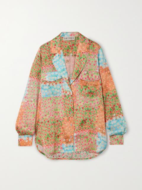 SIEDRÉS Micla Floral-print Crepon Shirt