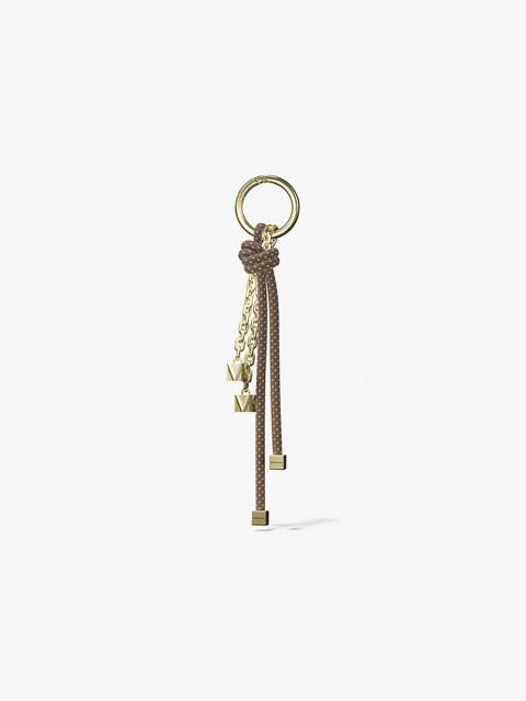 MICHAEL KORS Gold-Tone and Speckled Cord Bag Charm