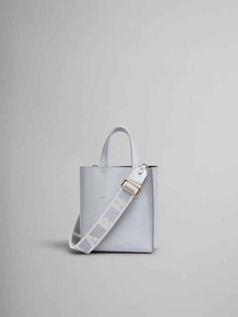 MUSEO MINI BAG IN GREY LEATHER