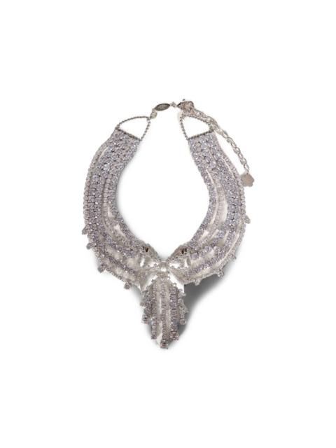 SHUSHU/TONG crystal-embellished bow necklace