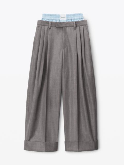 LAYERED TAILORED TROUSER IN WOOL BLEND