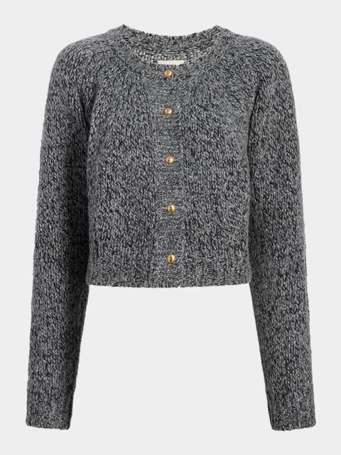 KHAITE Niels Cashmere-Silk Crewneck Cardigan