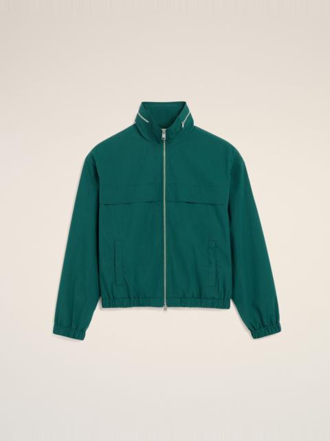 AMI Paris GREEN COTTON AND NYLON CANVAS WINDBREAKER