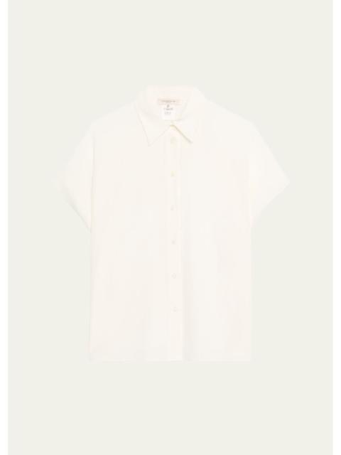 Lafayette 148 New York Silk Georgette Dolman-Sleeve Blouse