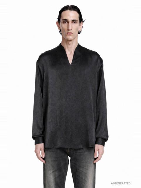 GIORGIO ARMANI Hammered Silk Satin Shirt