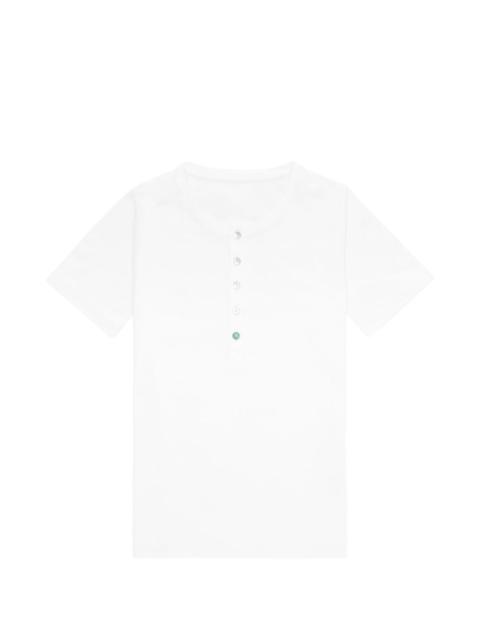 FORTELA Coralie mother-of-pearl button T-shirt
