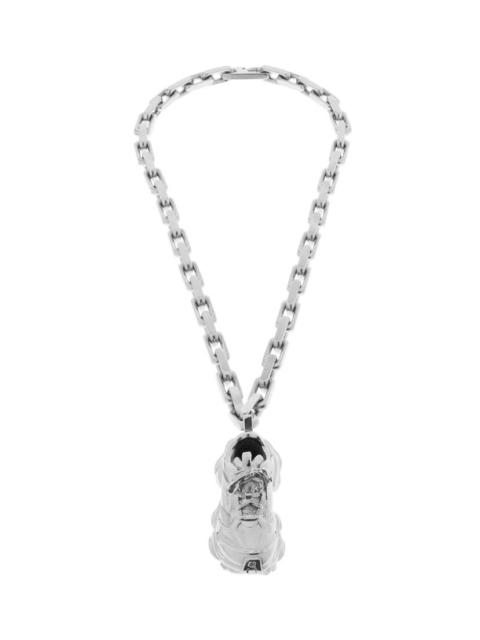 BALENCIAGA Keyholder Cargo Necklace in Silver