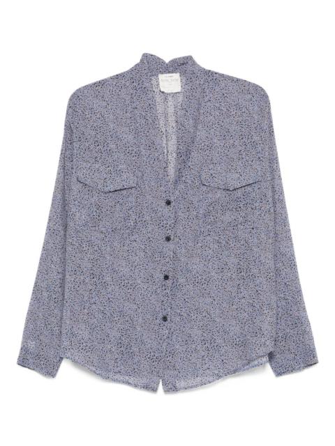 forte_forte printed pocket shirt