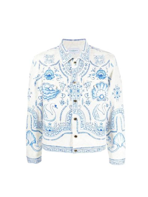 Plat A Dessert Blanc Classic Denim Jacket