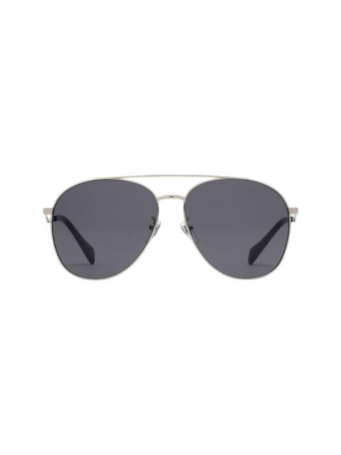 GUCCI logo-engraved pilot-frame sunglasses