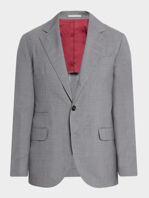 Brunello Cucinelli Men's Super 150s Lightweight Wool and Silk Blazer