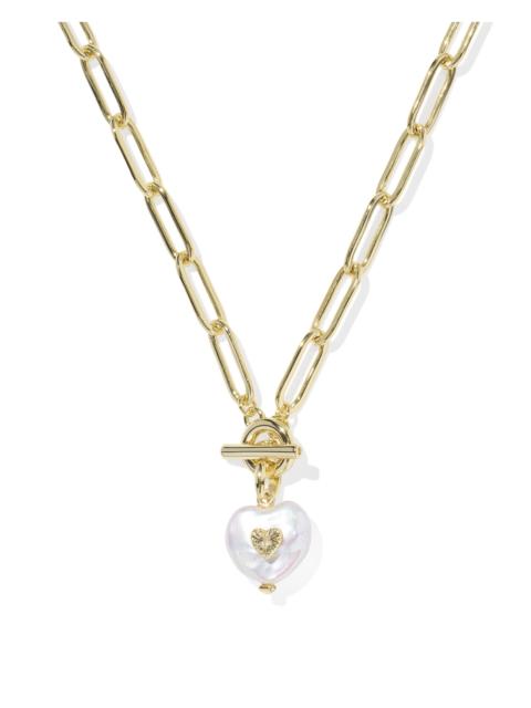 KENDRA SCOTT Sasha Heart Gold Link and Chain Necklace