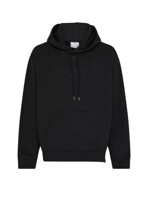 courrèges Oversized fleece hoodie