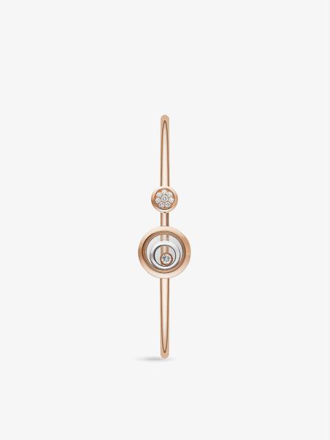 Chopard Happy Spirit 18-carat rose and white-gold and diamond bangle