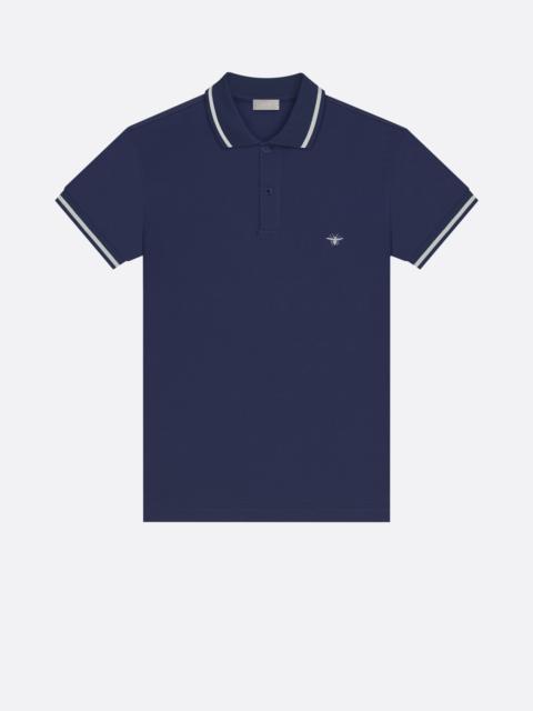 トップス Dior Homme Bee Embroidery Polo Shirt Polo Shirt with Bee Embroidery White Cotton Piqué | DIOR