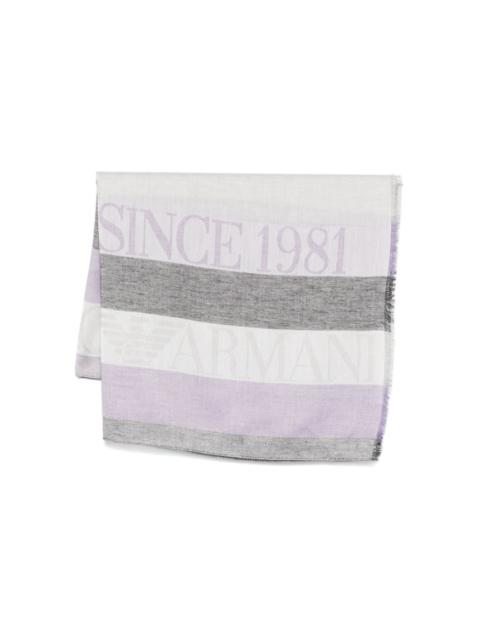 logo-jacquard scarf