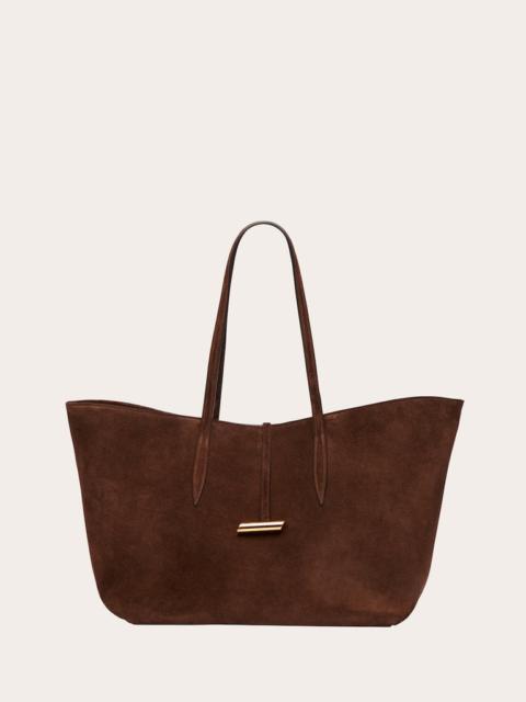 Liffner PENNE TOTE DARK BROWN SUEDE