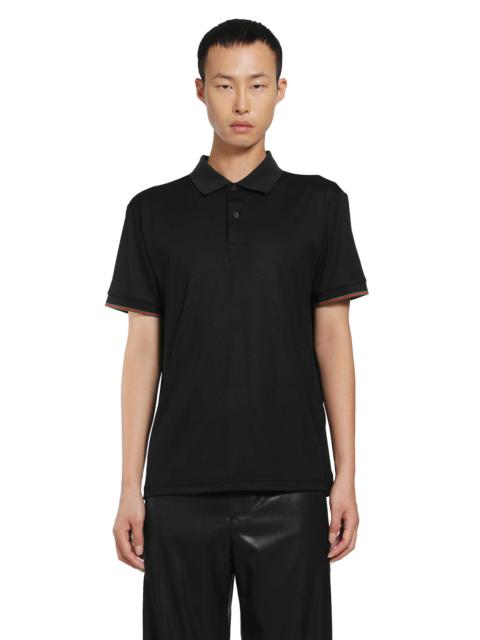 GUCCI Silk Jersey Polo Shirt